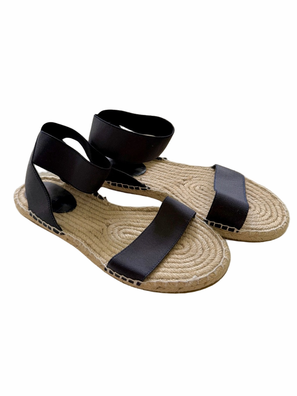 & Other Stories Navy Elastic Strappy
Espadrille Sandals Flat Sole Size 9 EU 39